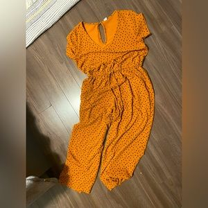 Mustard jumper with drawstring waist